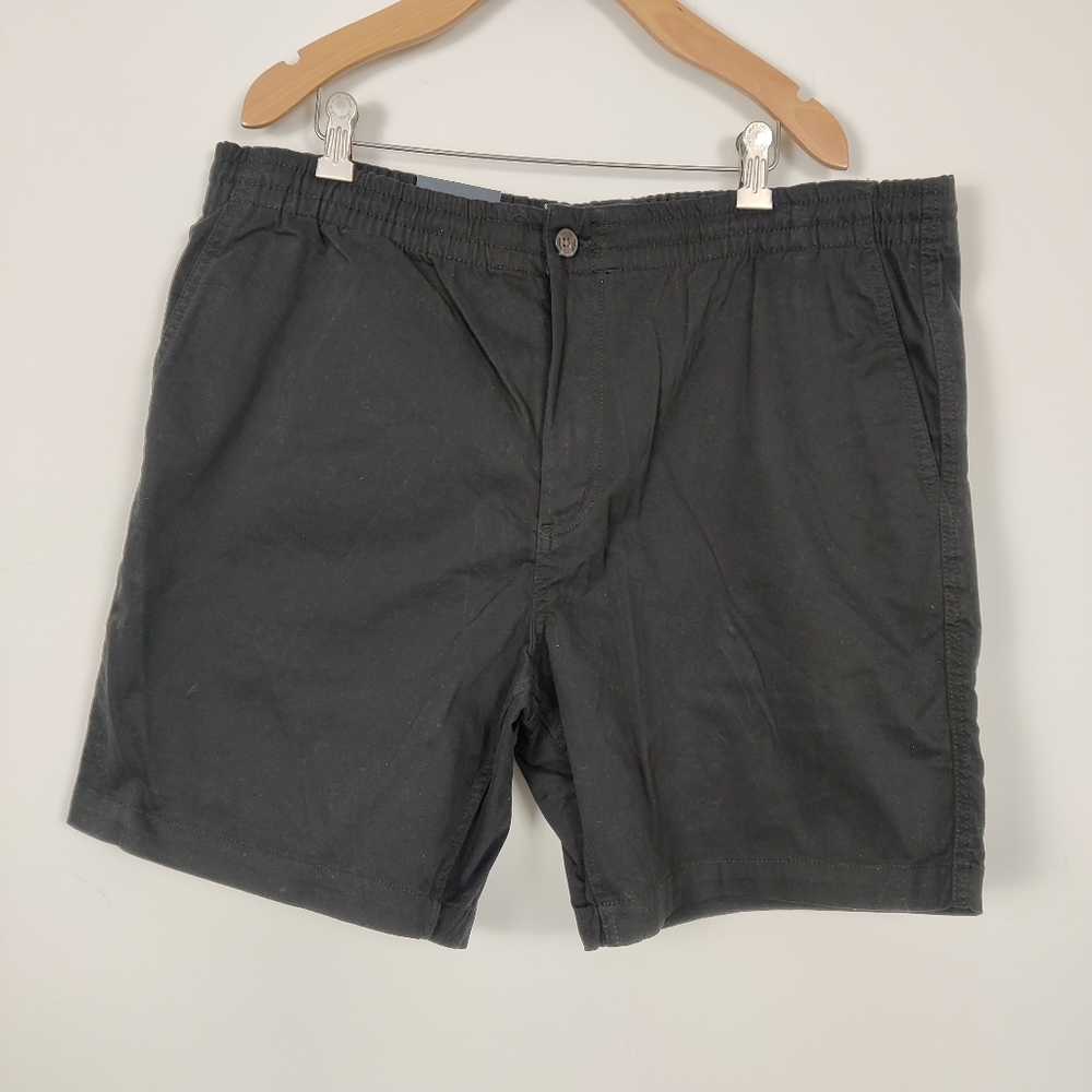 Ben Sherman Men's Flat Front Chino Shorts in Black Size XL NEW Cotton